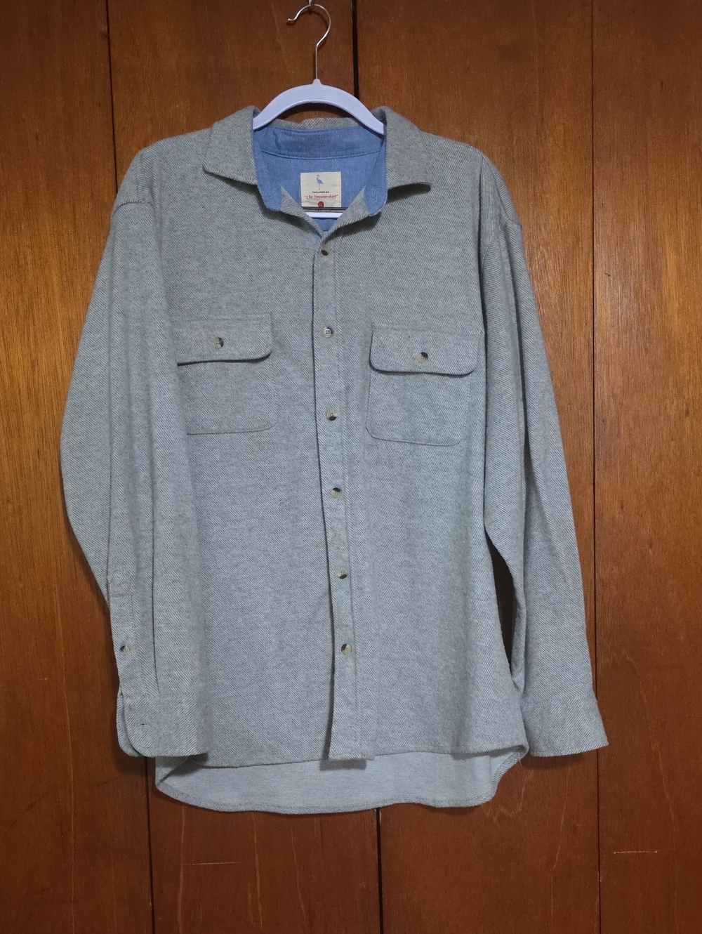 Tailorbyrd Heather Gray Casual Button-Down Shirt